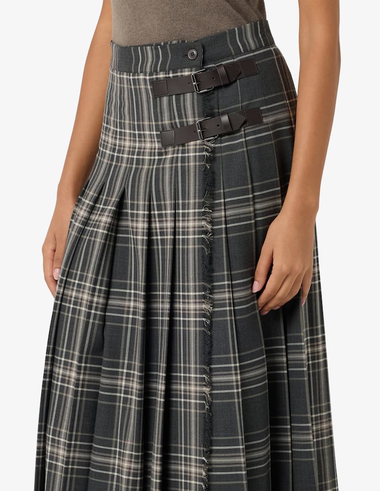Weekend Max Mara Pleated tartan skirt - picture 4