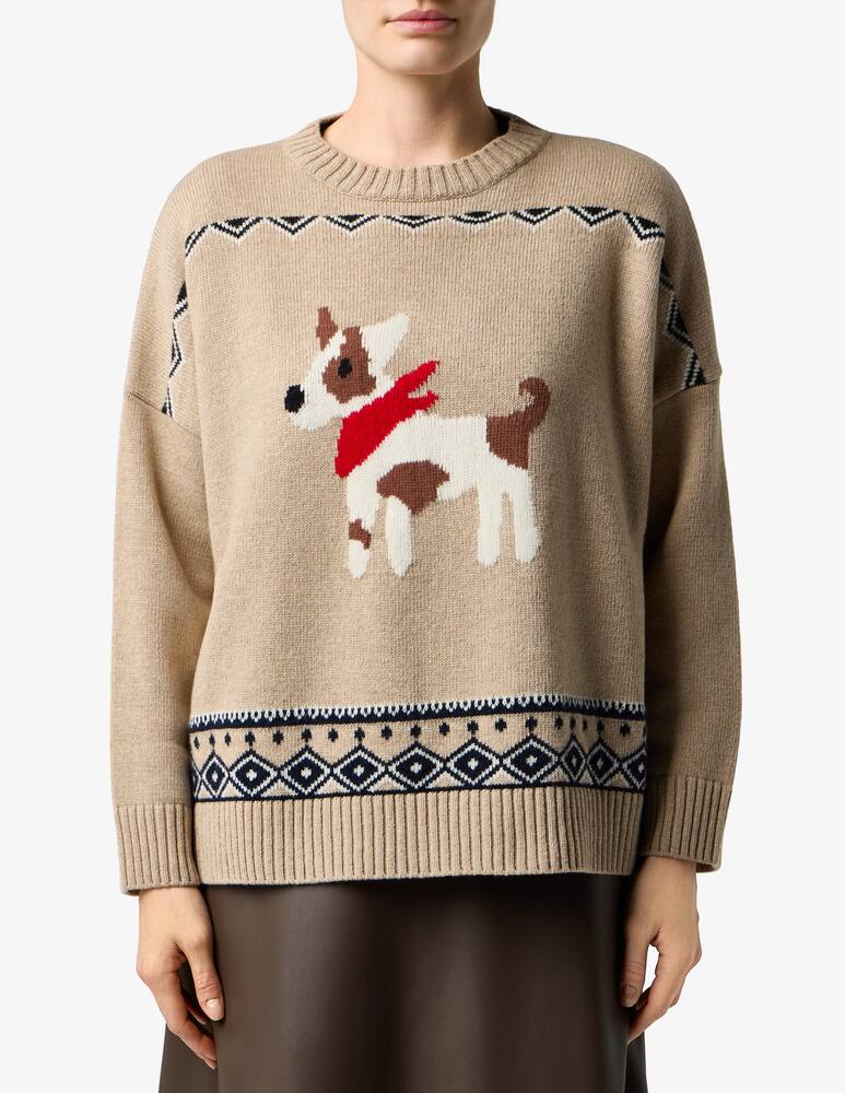 Weekend Max Mara Maglia jacquard con cane - immagine 1 Weekend Max Mara Maglia jacquard con cane - immagine 1
