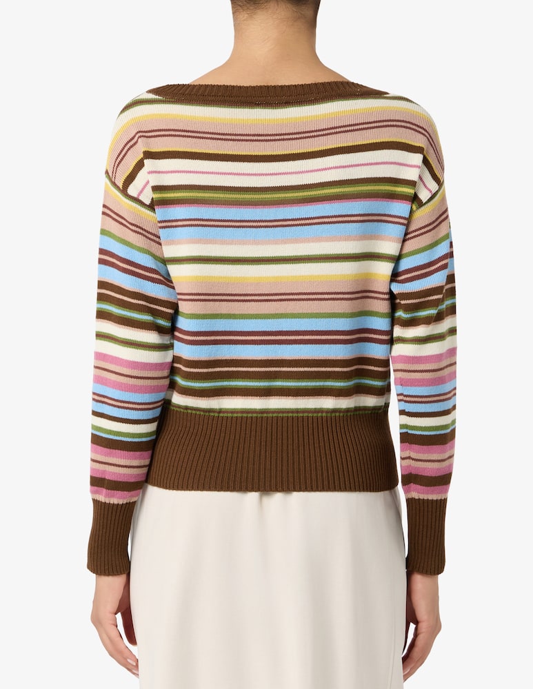 Weekend Max Mara Maglione a righe con scollo a barca - immagine 3