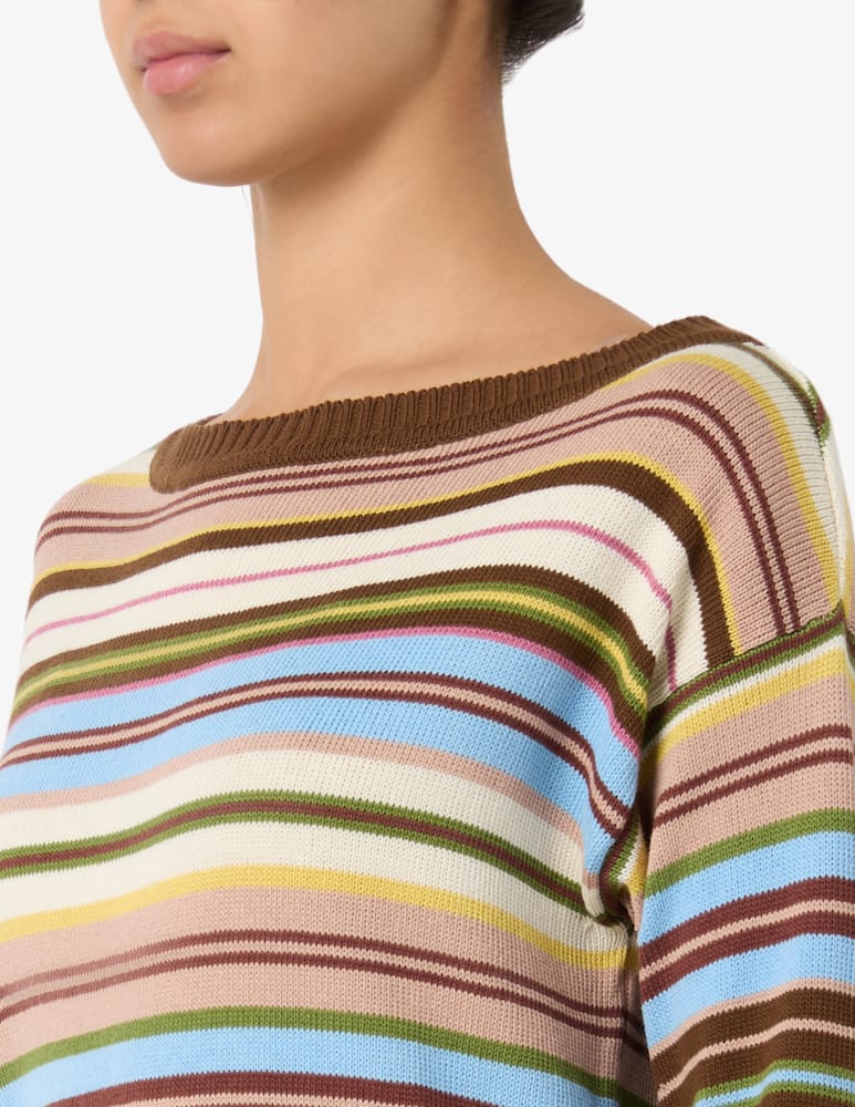 Weekend Max Mara Maglione a righe con scollo a barca - immagine 4