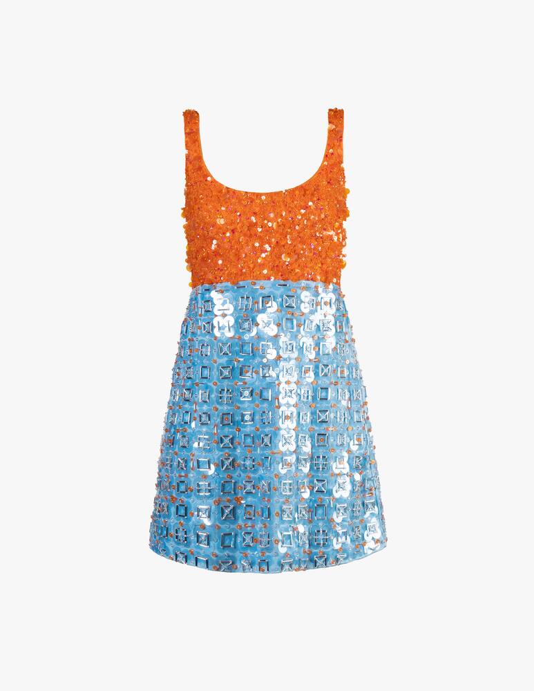 Des Phemmes Paillettes mini dress - light blue - picture 1 Des Phemmes Paillettes mini dress - light blue - picture 1