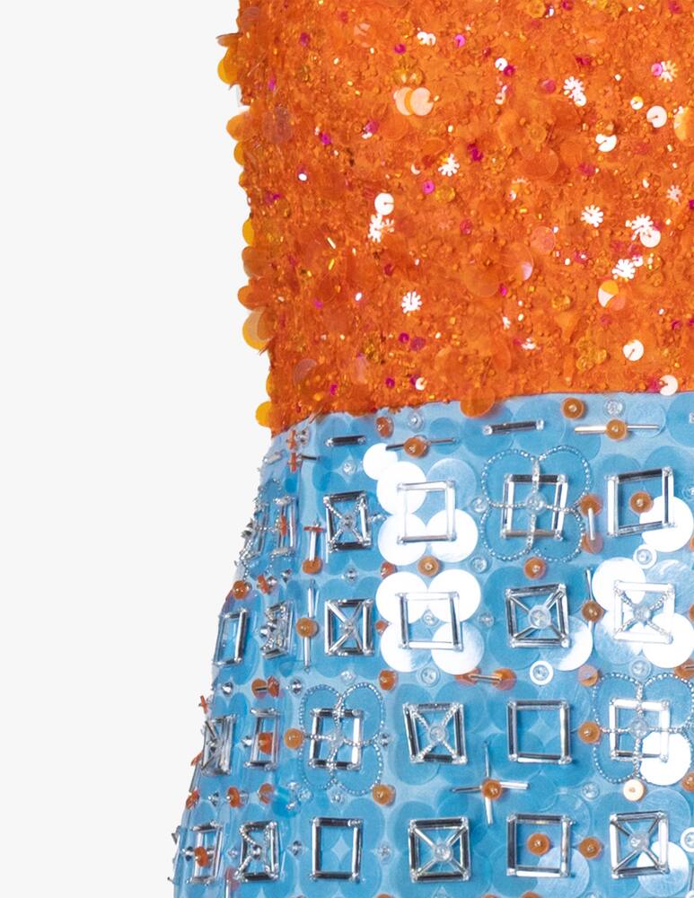 rinascente Des Phemmes Paillettes mini dress - light blue