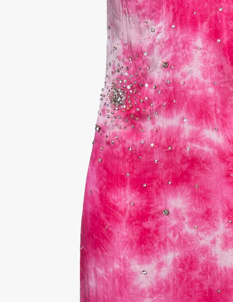 rinascente Des Phemmes Abito maxi in seta - fucsia