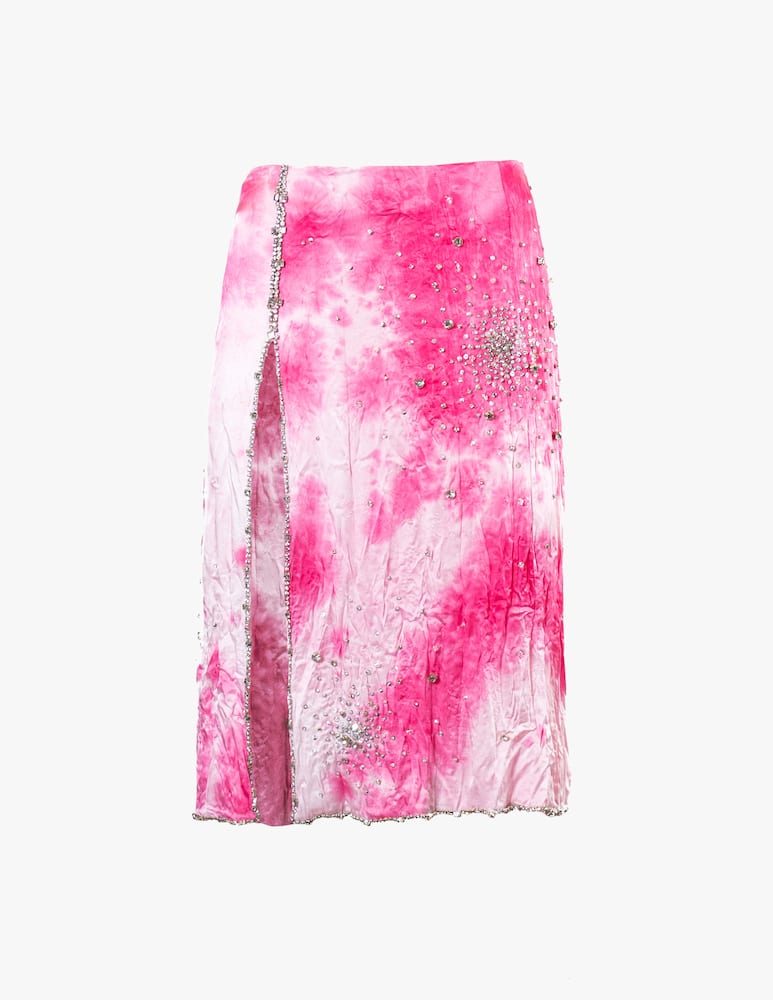 Des Phemmes Silk midi skirt - pink - picture 1 Des Phemmes Silk midi skirt - pink - picture 1
