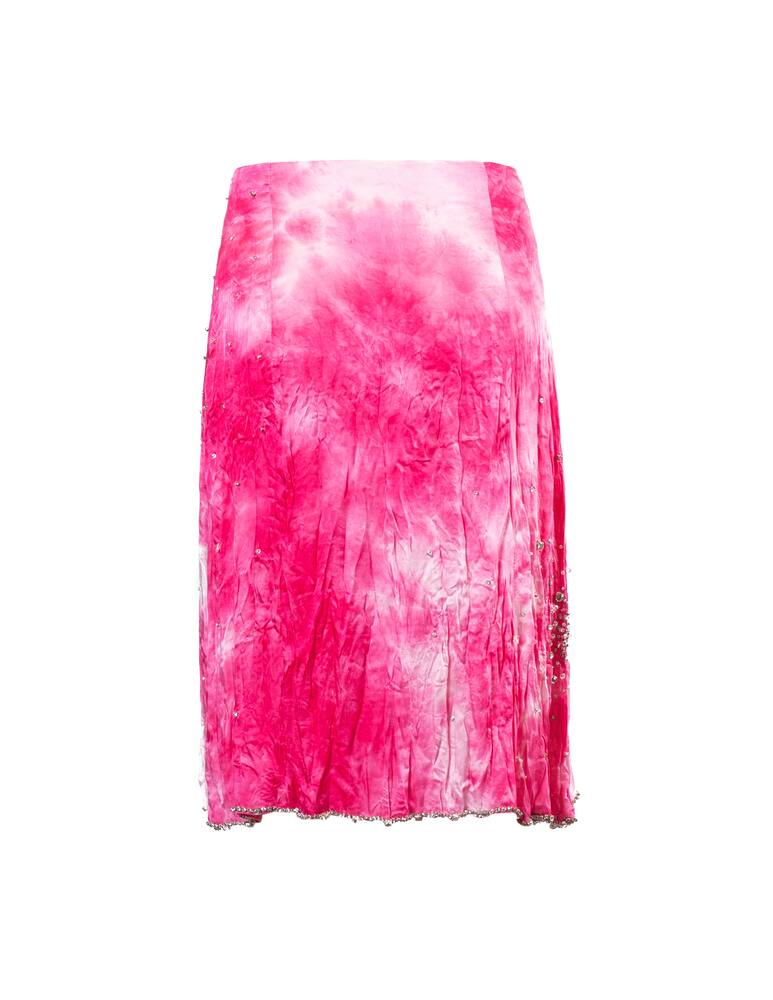 rinascente Des Phemmes Silk midi skirt - pink