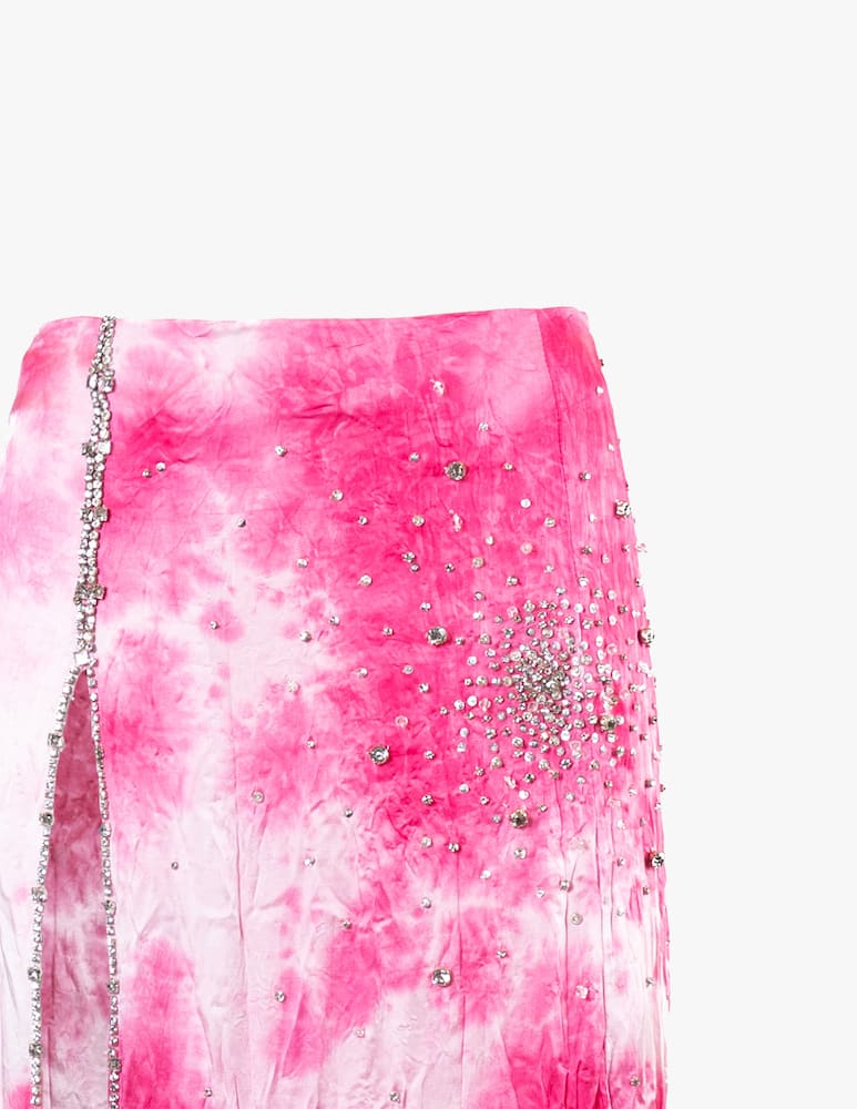 Des Phemmes Silk midi skirt - pink - picture 2 Des Phemmes Silk midi skirt - pink - picture 2