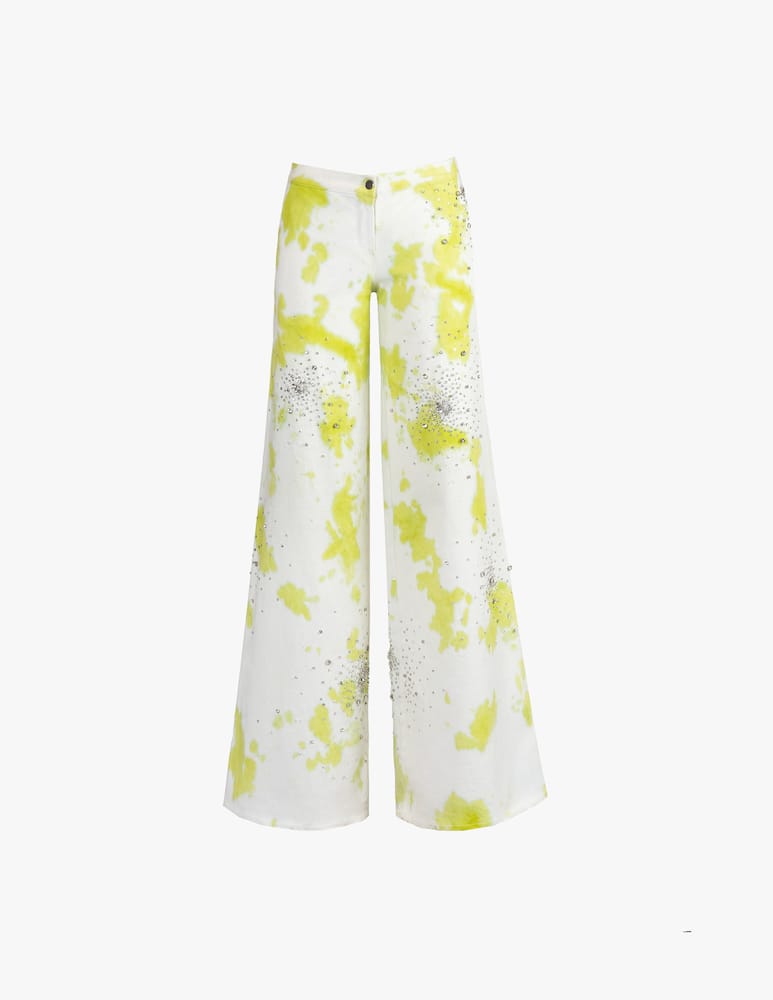 rinascente Des Phemmes Cotton wide leg trousers - yellow
