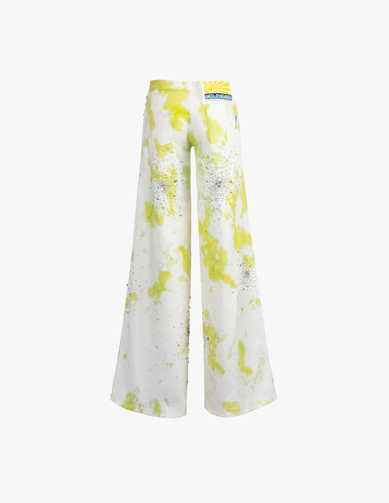 rinascente Des Phemmes Cotton wide leg trousers - yellow