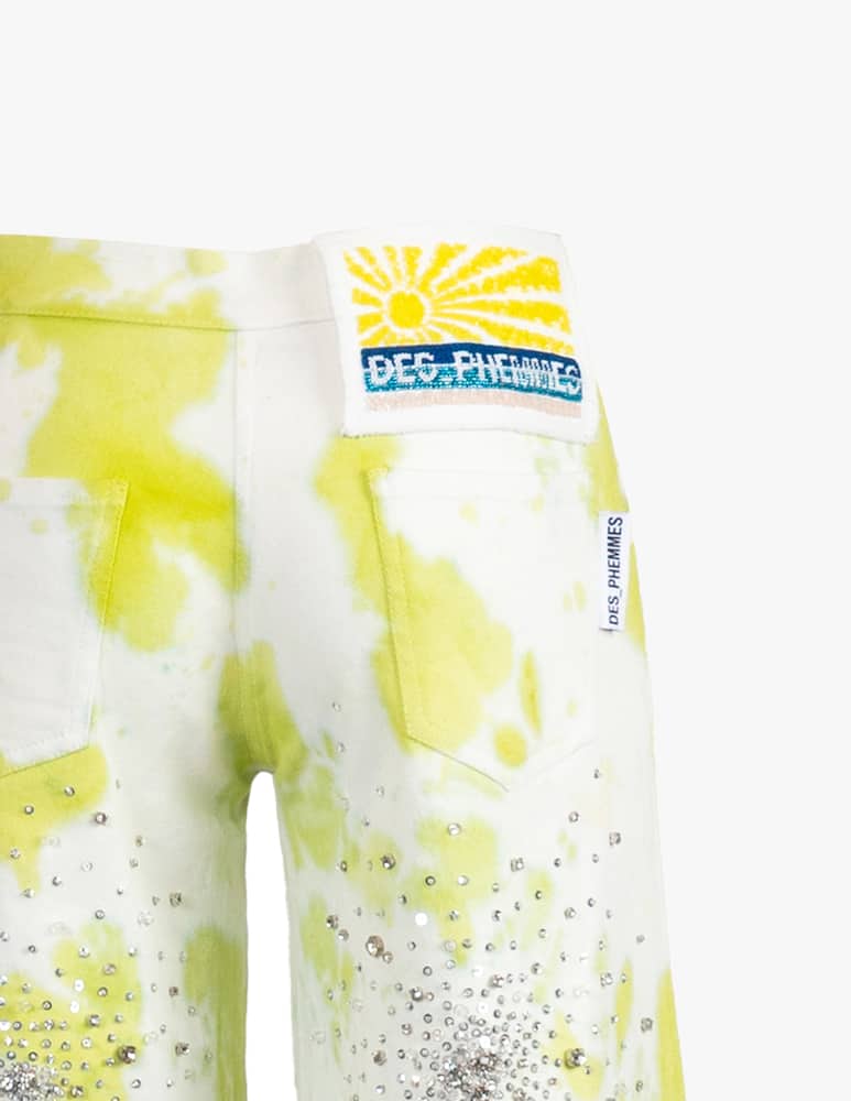 rinascente Des Phemmes Cotton wide leg trousers - yellow