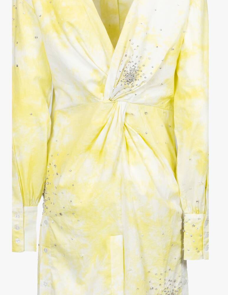 rinascente Des Phemmes Vestito chemisier mini in cotone - giallo