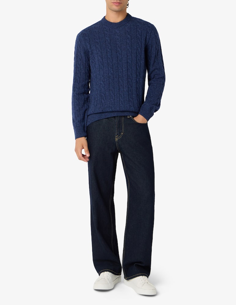 Sartoria Italiana Maglia girocollo a trecce in lana merino extrafine - immagine 2 Sartoria Italiana Maglia girocollo a trecce in lana merino extrafine - immagine 2