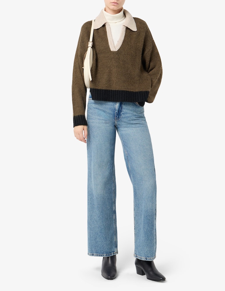 rinascente Annarita N Contrast collar polo jumper