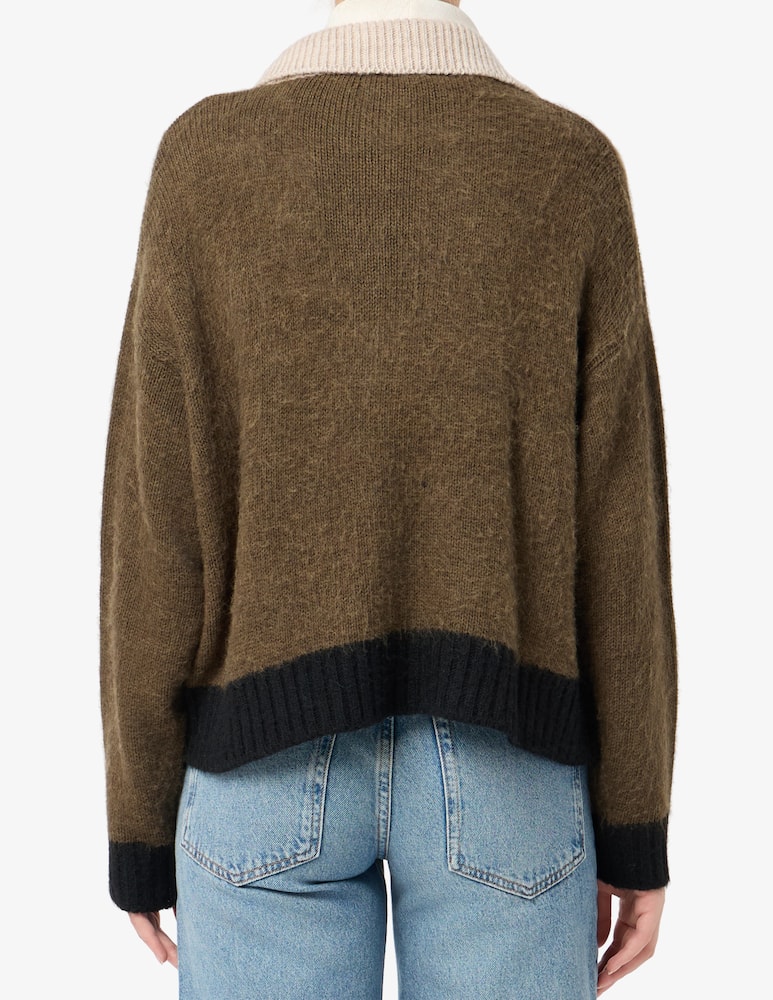 rinascente Annarita N Contrast collar polo jumper