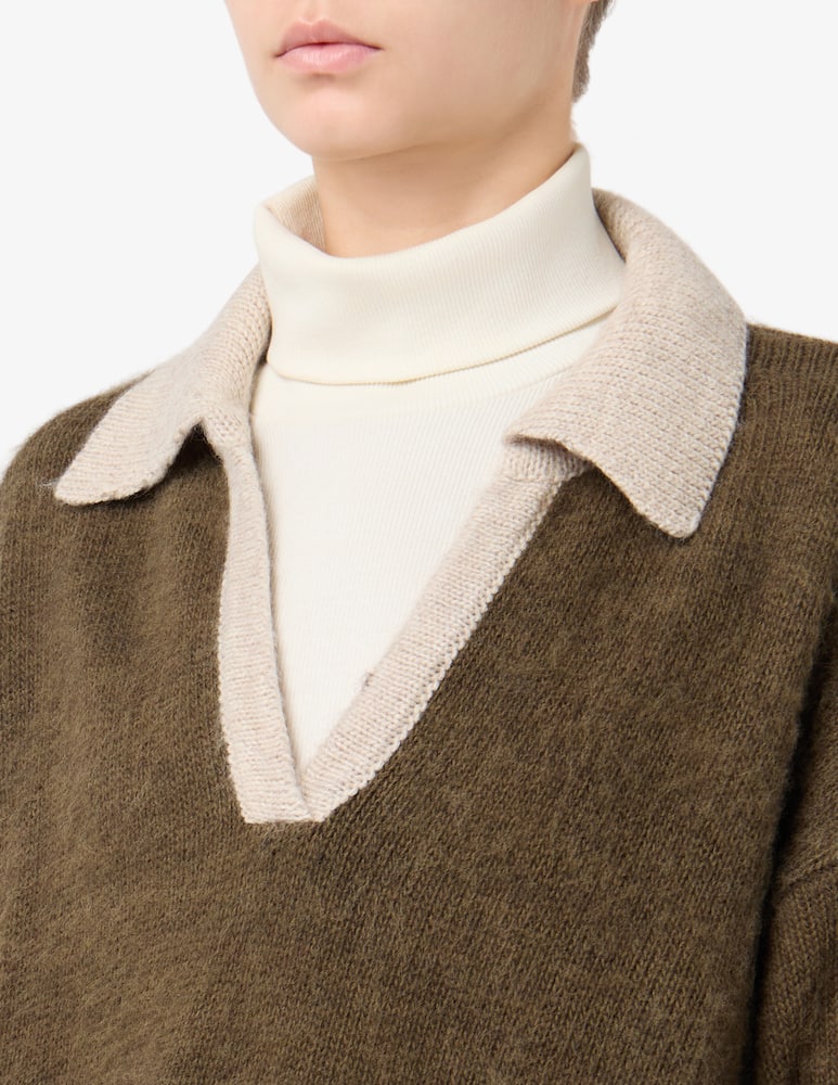 rinascente Annarita N Contrast collar polo jumper
