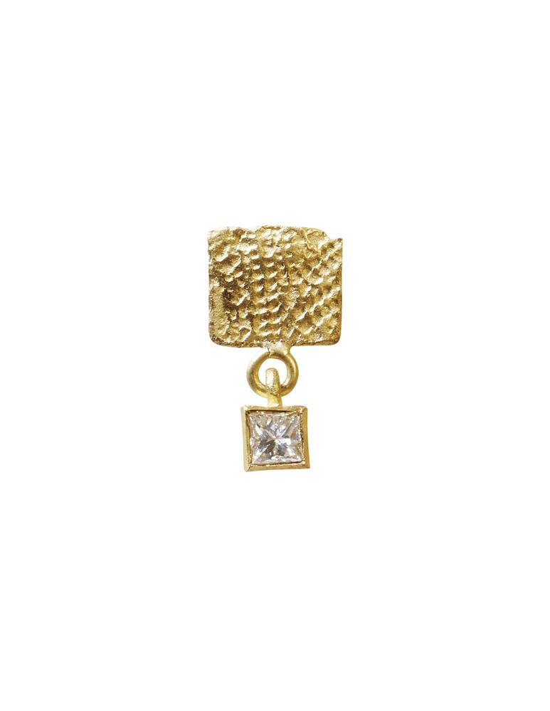 rinascente Elhanati Roxy Mezuzah Diamond Earring