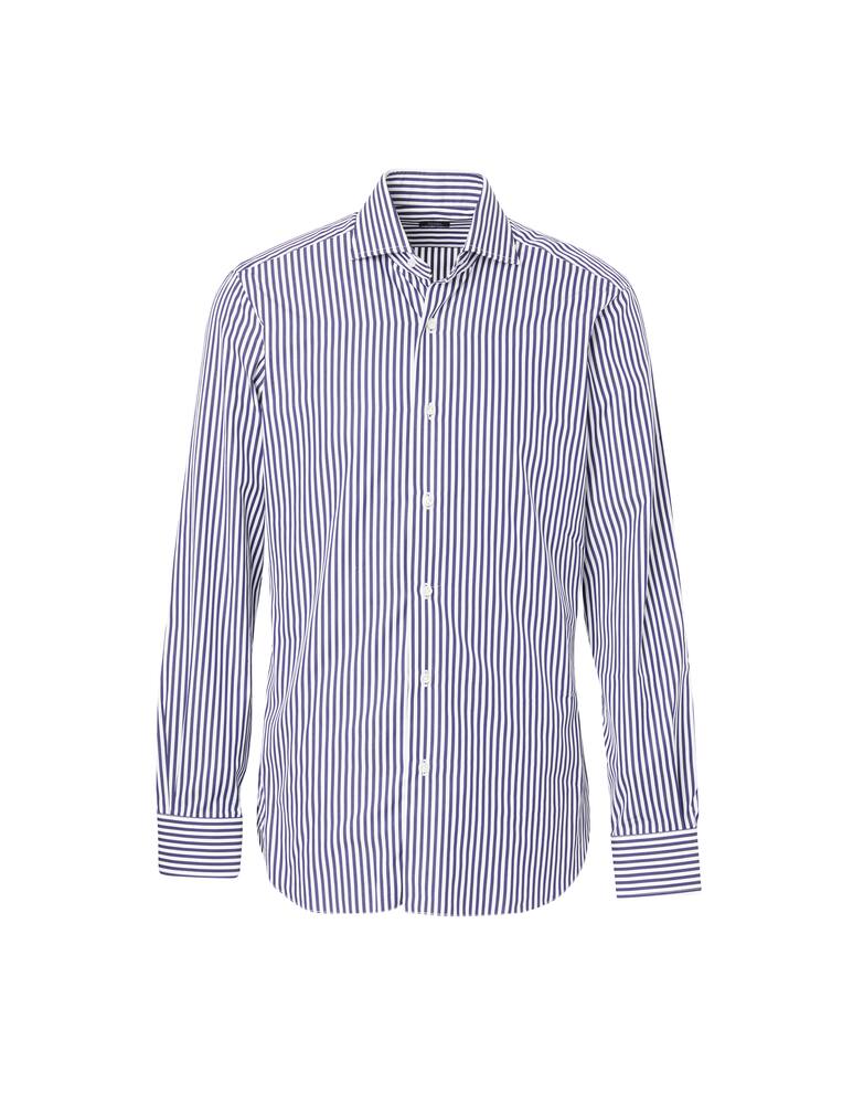 Barba Napoli Wide striped popeline shirt - picture 1 Barba Napoli Wide striped popeline shirt - picture 1