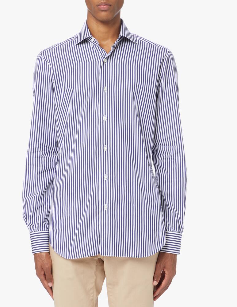 Barba Napoli Wide striped popeline shirt - picture 4 Barba Napoli Wide striped popeline shirt - picture 4
