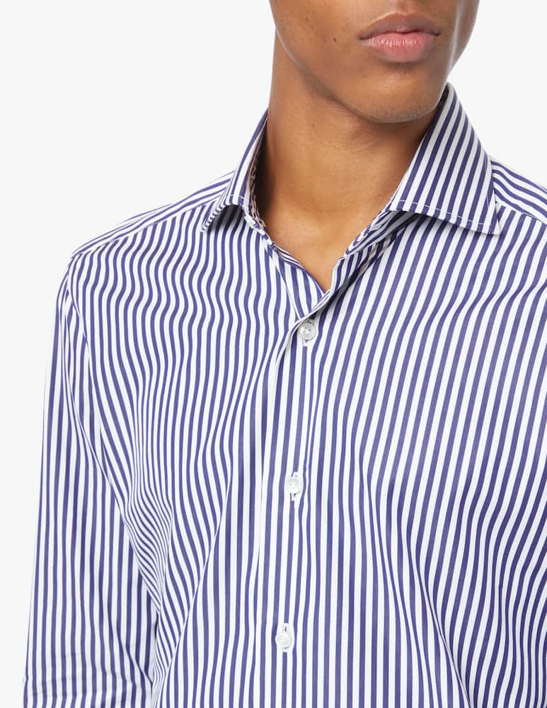 rinascente Barba Napoli Wide striped popeline shirt