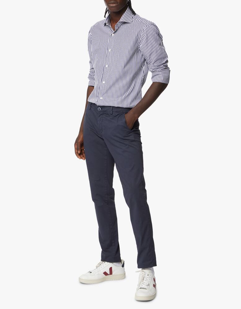 Barba Napoli Wide striped popeline shirt - picture 7 Barba Napoli Wide striped popeline shirt - picture 7
