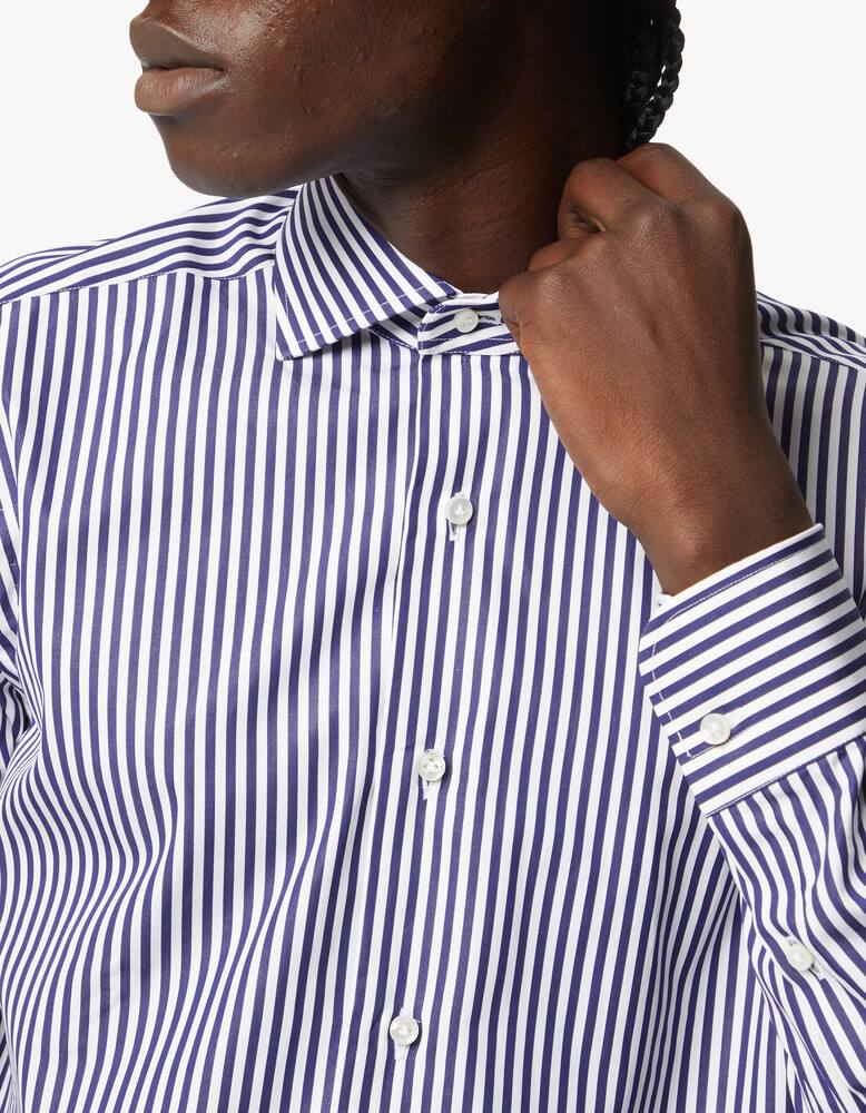 rinascente Barba Napoli Wide striped popeline shirt