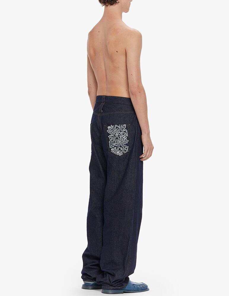 Federico Cina Print pocket jeans - blue - picture 3