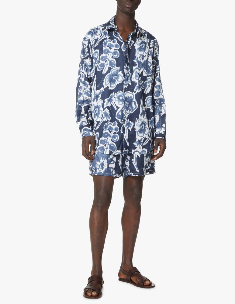 rinascente Federico Cina Camicia manica lunga relaxed fit side opening - multicolor