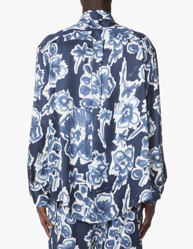 rinascente Federico Cina Camicia manica lunga relaxed fit side opening - multicolor