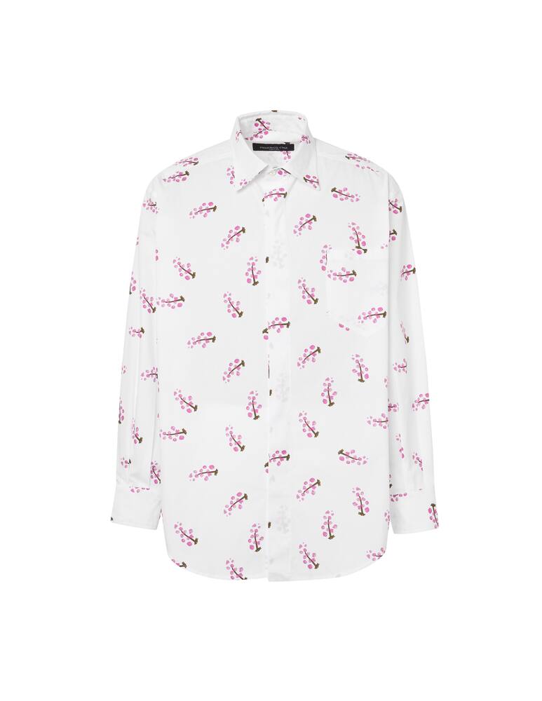 rinascente Federico Cina Grape print long sleeve shirt - pink