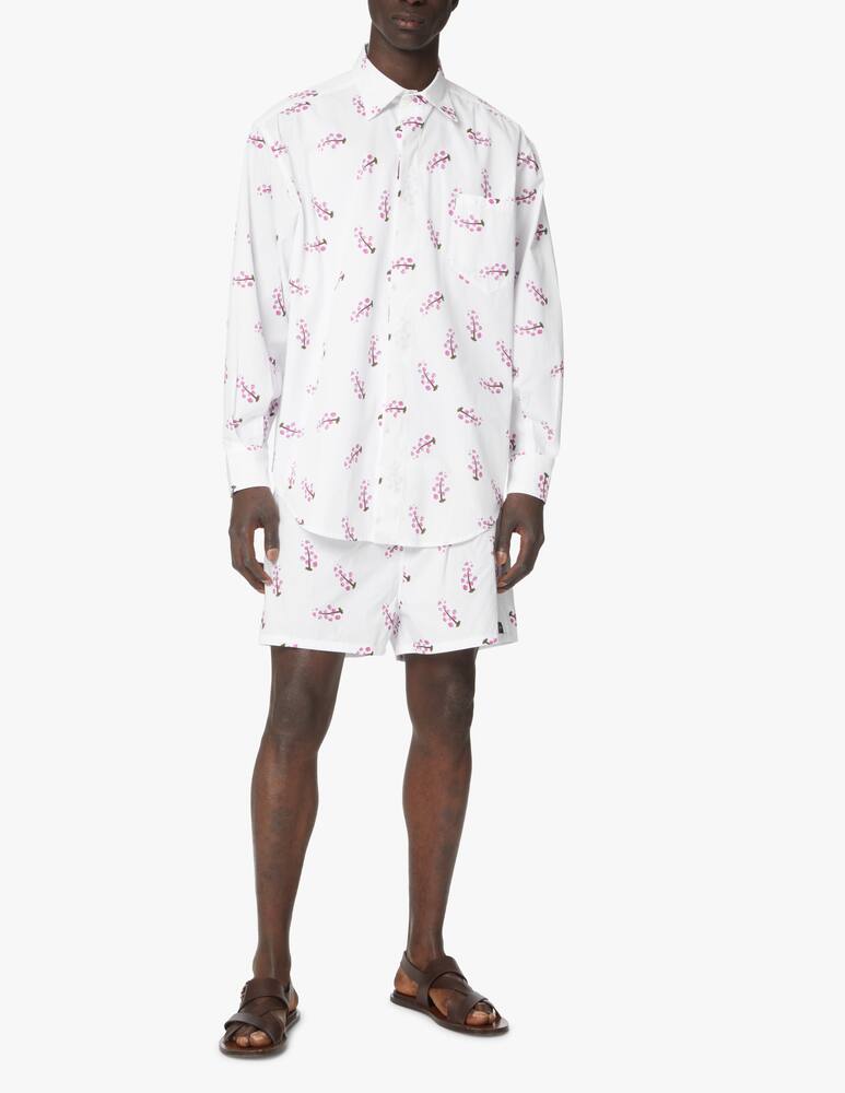 rinascente Federico Cina Grape print long sleeve shirt - pink