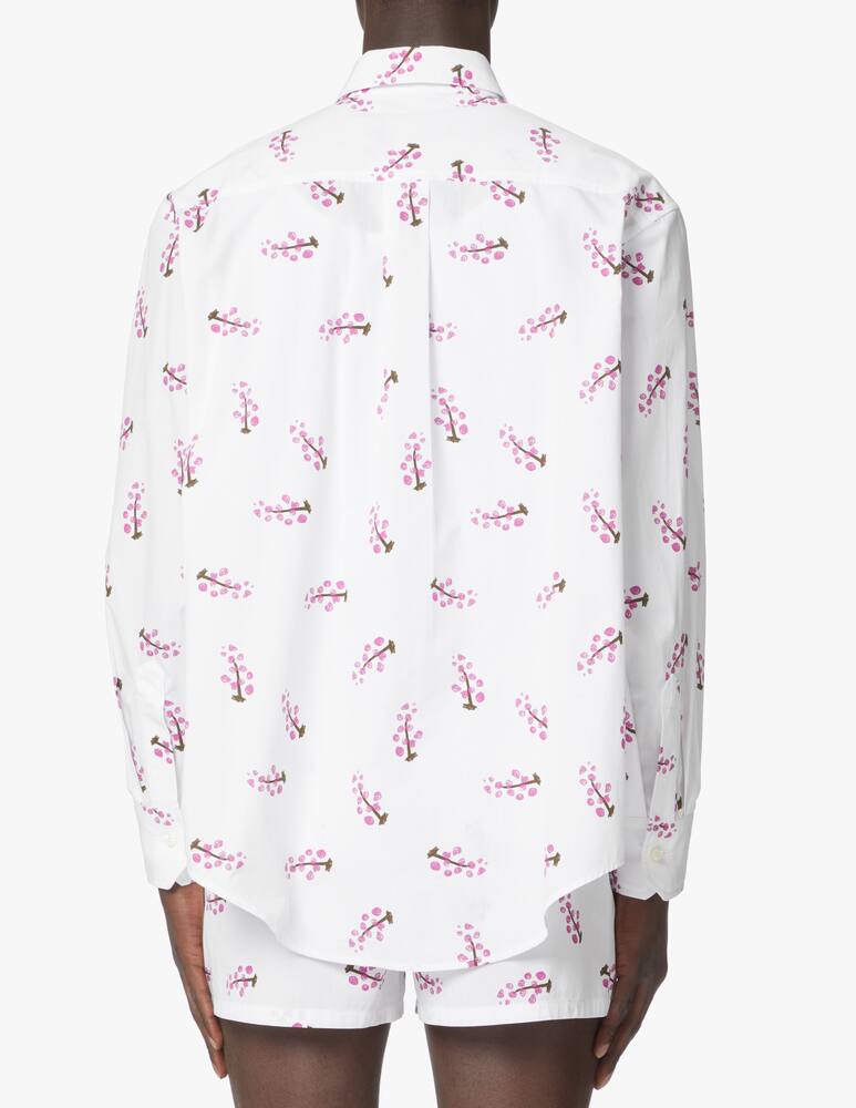 rinascente Federico Cina Grape print long sleeve shirt - pink