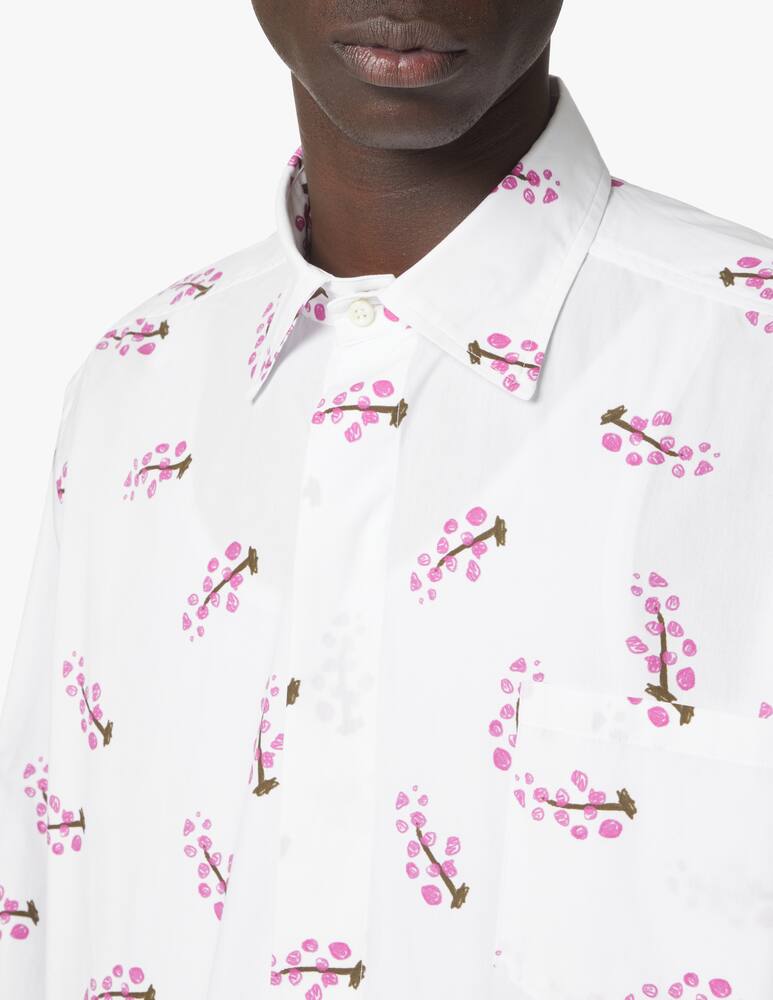 rinascente Federico Cina Grape print long sleeve shirt - pink
