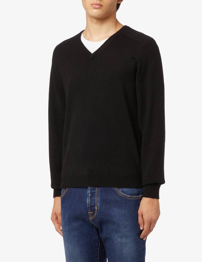 rinascente Pure Cashmere Maglia Scollo V in cashmere - Nero
