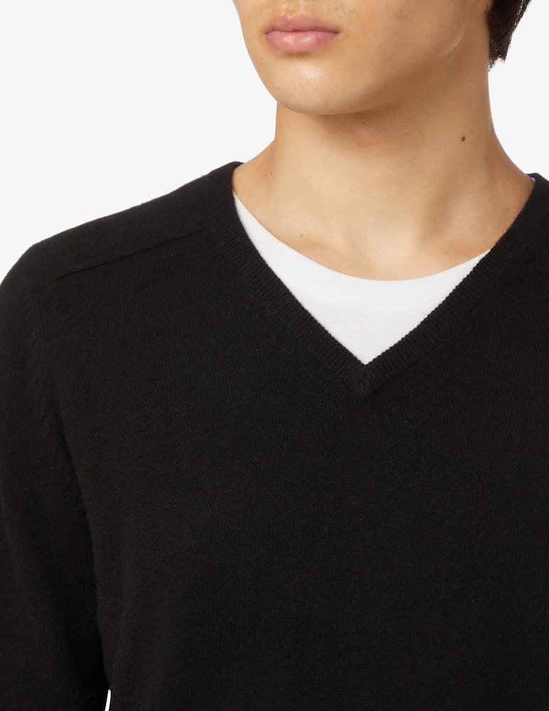 rinascente Pure Cashmere Maglia Scollo V in cashmere - Nero
