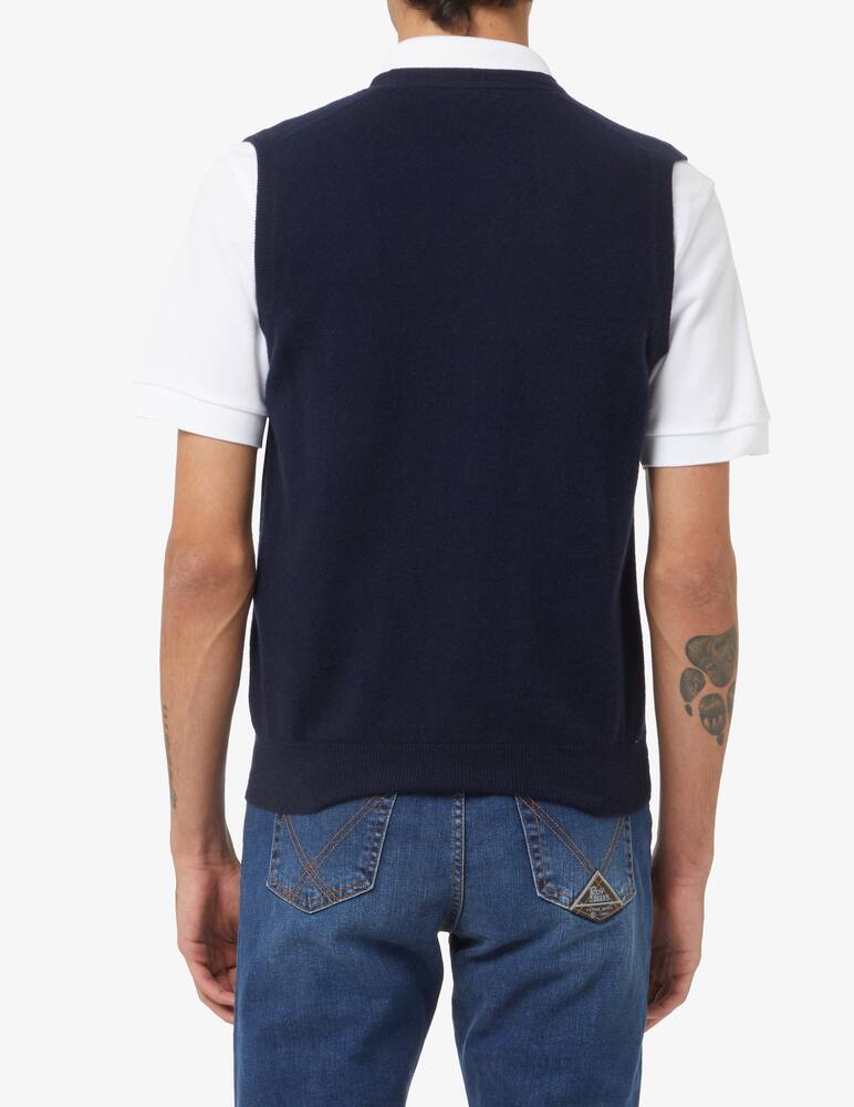 rinascente Pure Cashmere Buttons cashmere vest - Blue