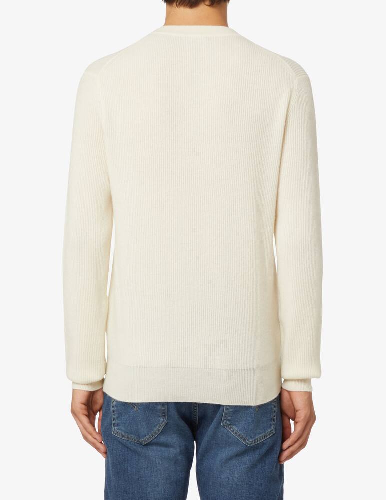 rinascente Pure Cashmere Maglia Girocollo Costa Inglese in cashmere - Bianco