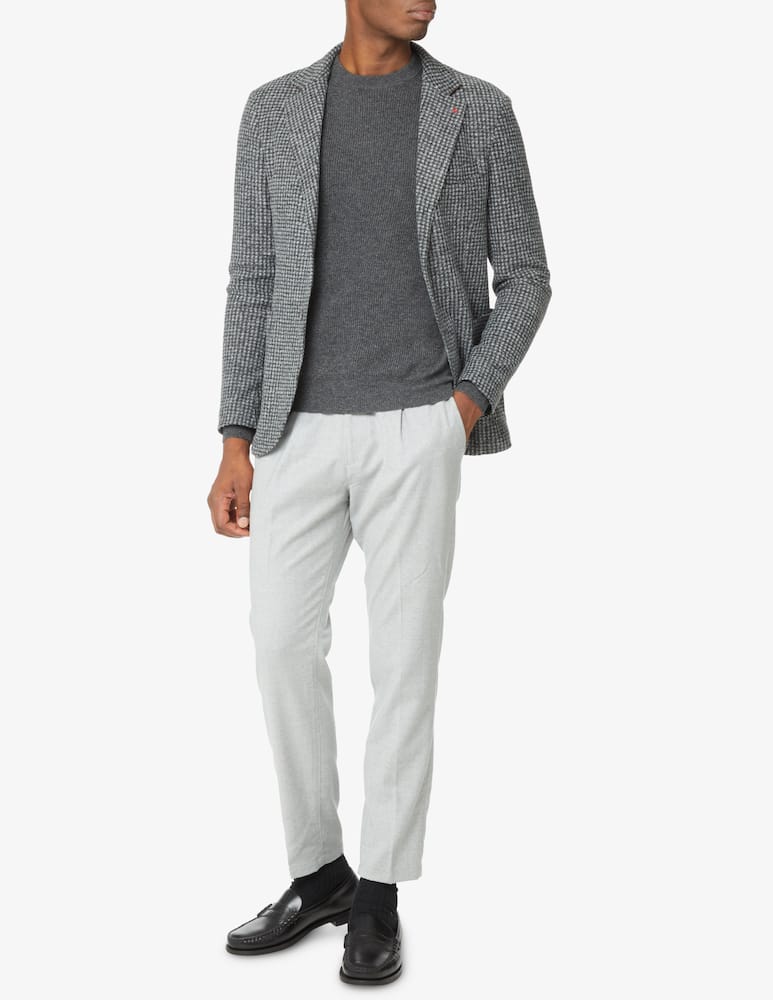 rinascente Pure Cashmere Ribbed roundneck cashmere sweater - Grey