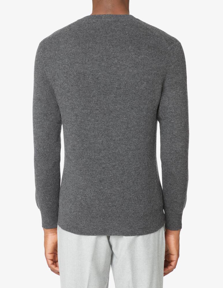 rinascente Pure Cashmere Ribbed roundneck cashmere sweater - Grey