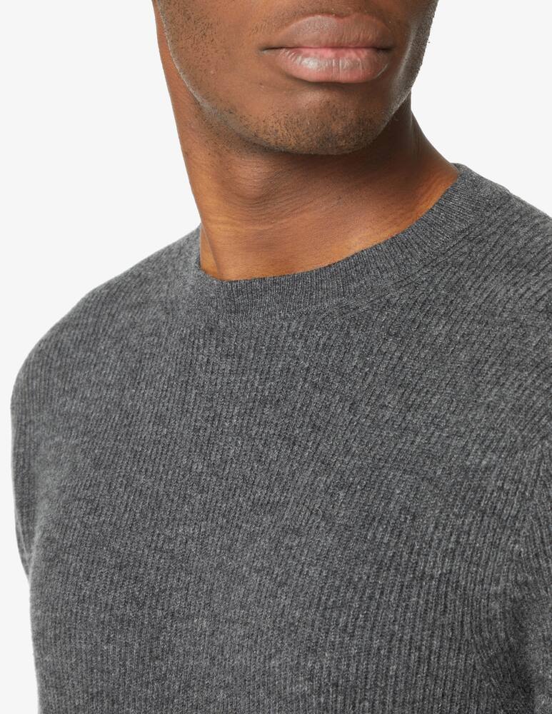 rinascente Pure Cashmere Ribbed roundneck cashmere sweater - Grey