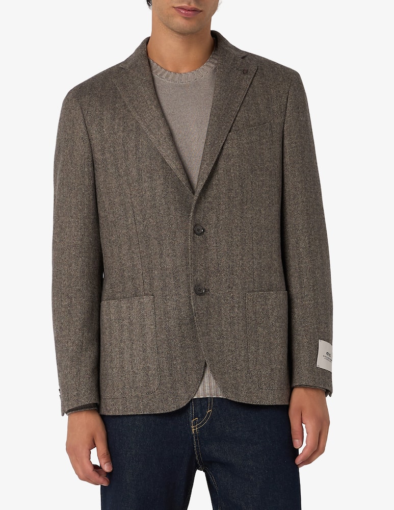 rinascente CC Collection Wool blend herringbone jacket