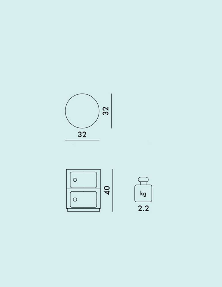 rinascente Kartell Storage forniture 2 element module