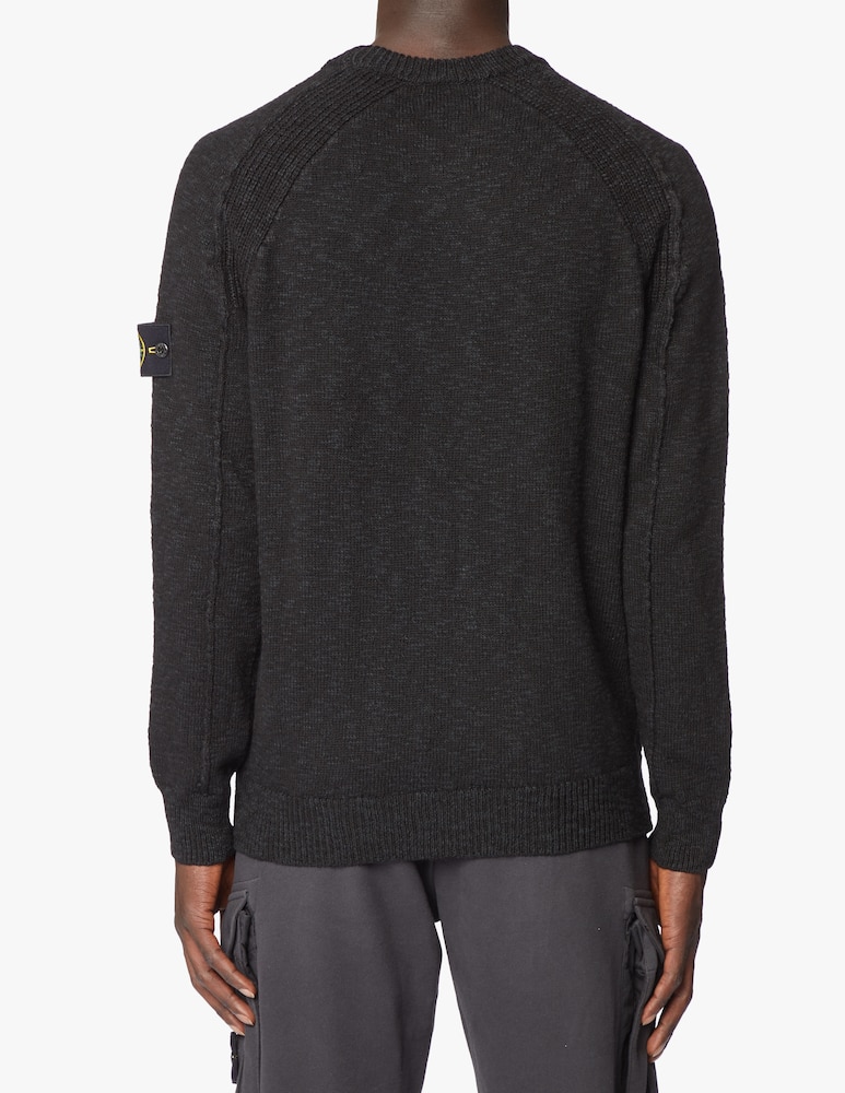 rinascente Stone Island Maglia girocollo cotone lana fiammato