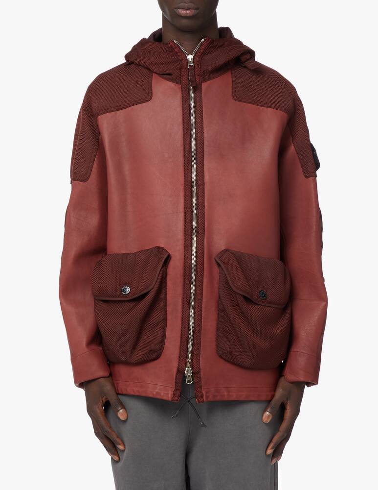 rinascente Stone Island Giacca in pelle panama