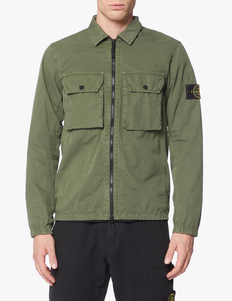 rinascente Stone Island Camicia overshirt in cotone smerigliato