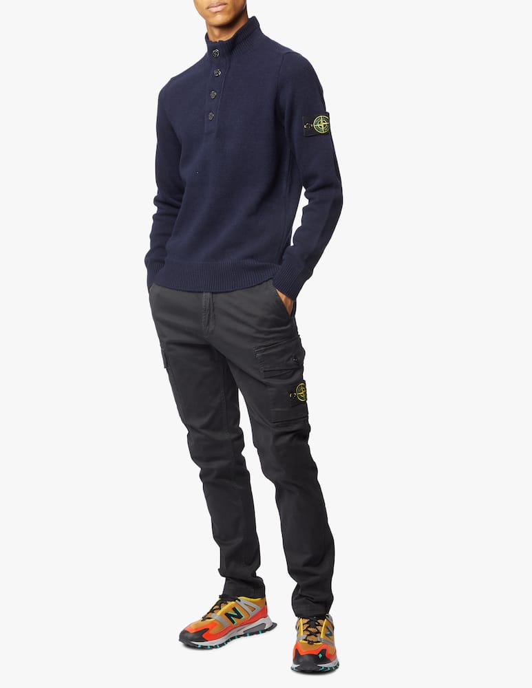 rinascente Stone Island Wool Long Sleeve polo shirt