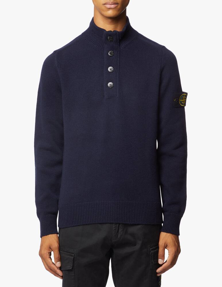 rinascente Stone Island Wool Long Sleeve polo shirt