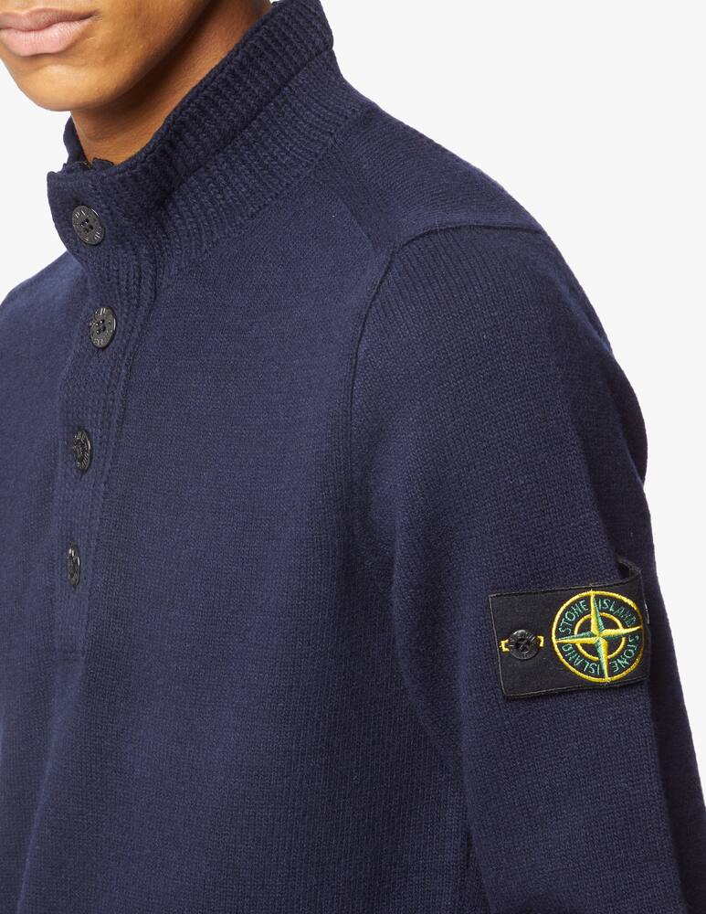 rinascente Stone Island Wool Long Sleeve polo shirt