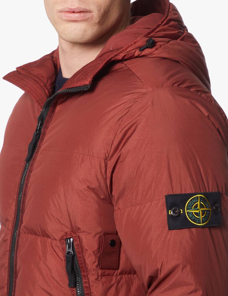 rinascente Stone Island Crinkle hooded downjacket