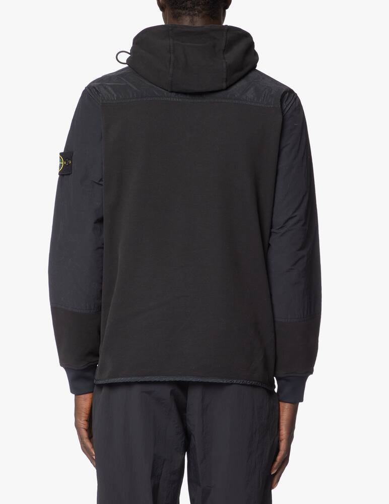 rinascente Stone Island Felpa con cappuccio e zip patch nylon