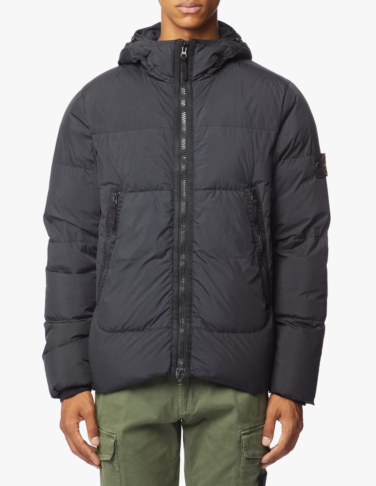 rinascente Stone Island Crinkle hooded downjacket