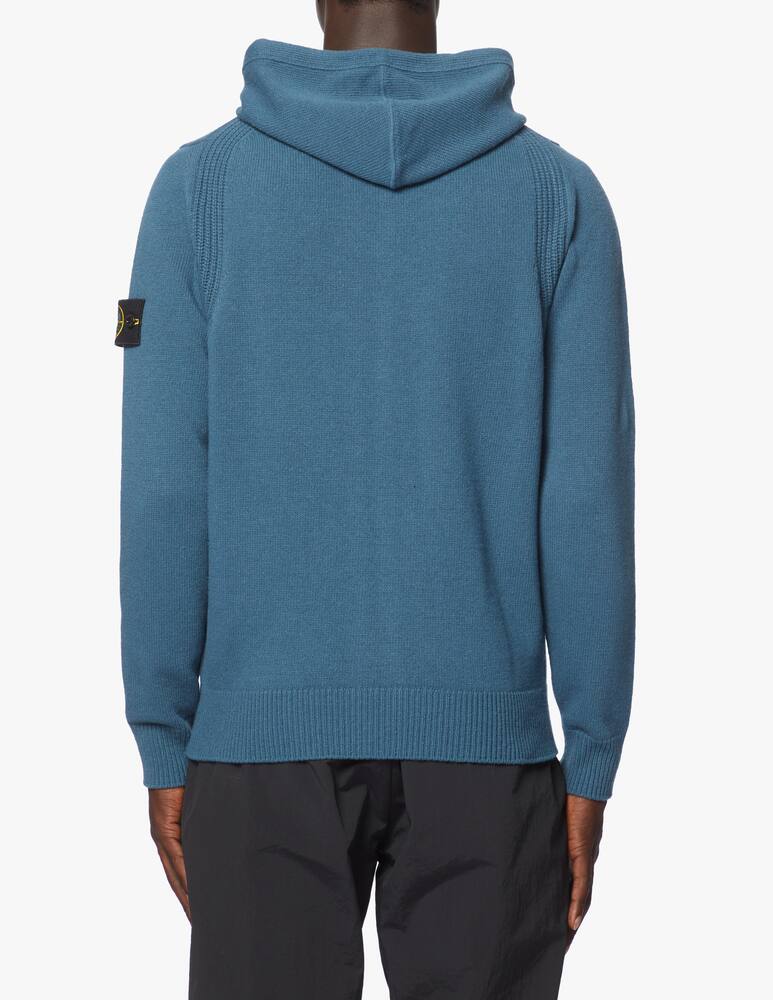 Stone Island Lambwool hooded zip sweater - picture 3 Stone Island Lambwool hooded zip sweater - picture 3